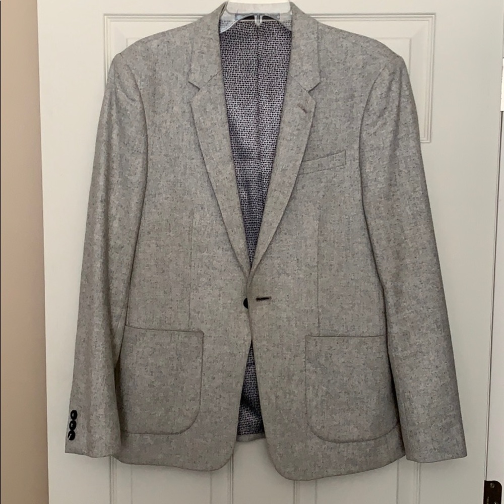 Topman Grey patch pocket sports jacket